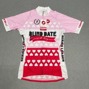 Castelli Donna Cycling Jersey Womens Medium Pink Heart Blind Date at the Dairy